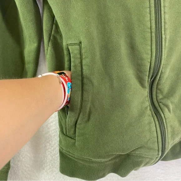 Lacoste Sport Green Full Zip Hoodie Size S - Picture 5 of 7